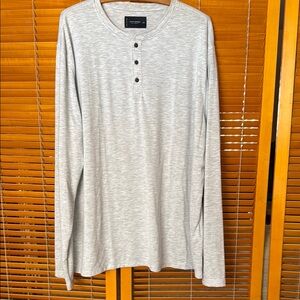 Lucky Brand Men's Gray Long Sleeve Henley Shirt
